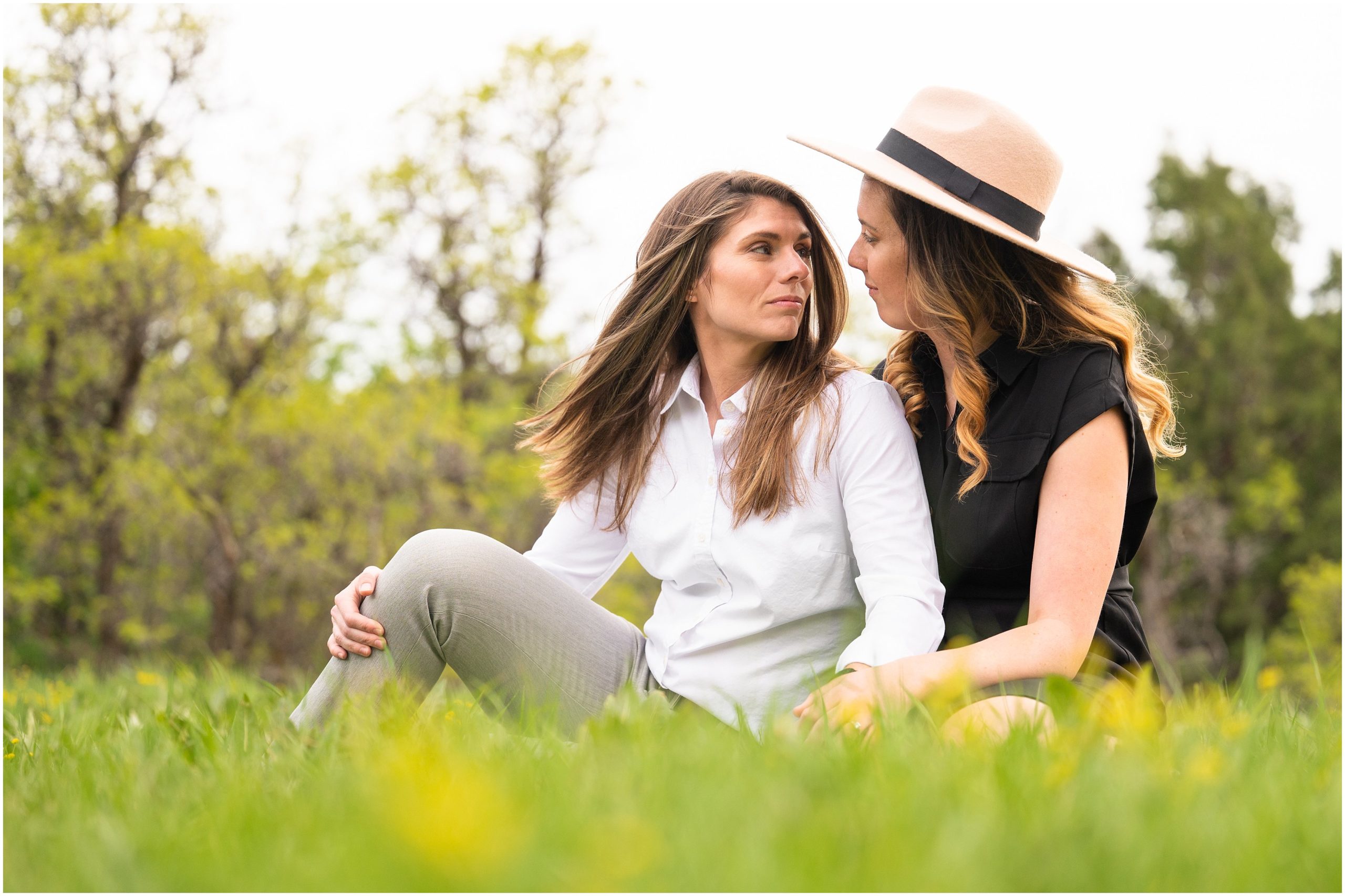 Couple in the mountains at Snowbasin | Utah Wildflower Summer Engagement Session | Jessie and Dallin Photography