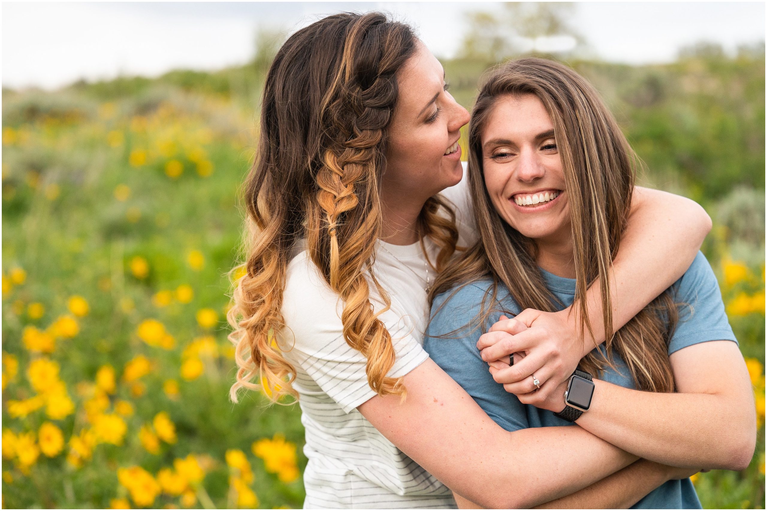 Couple in the mountains at Snowbasin | Utah Wildflower Summer Engagement Session | Jessie and Dallin Photography