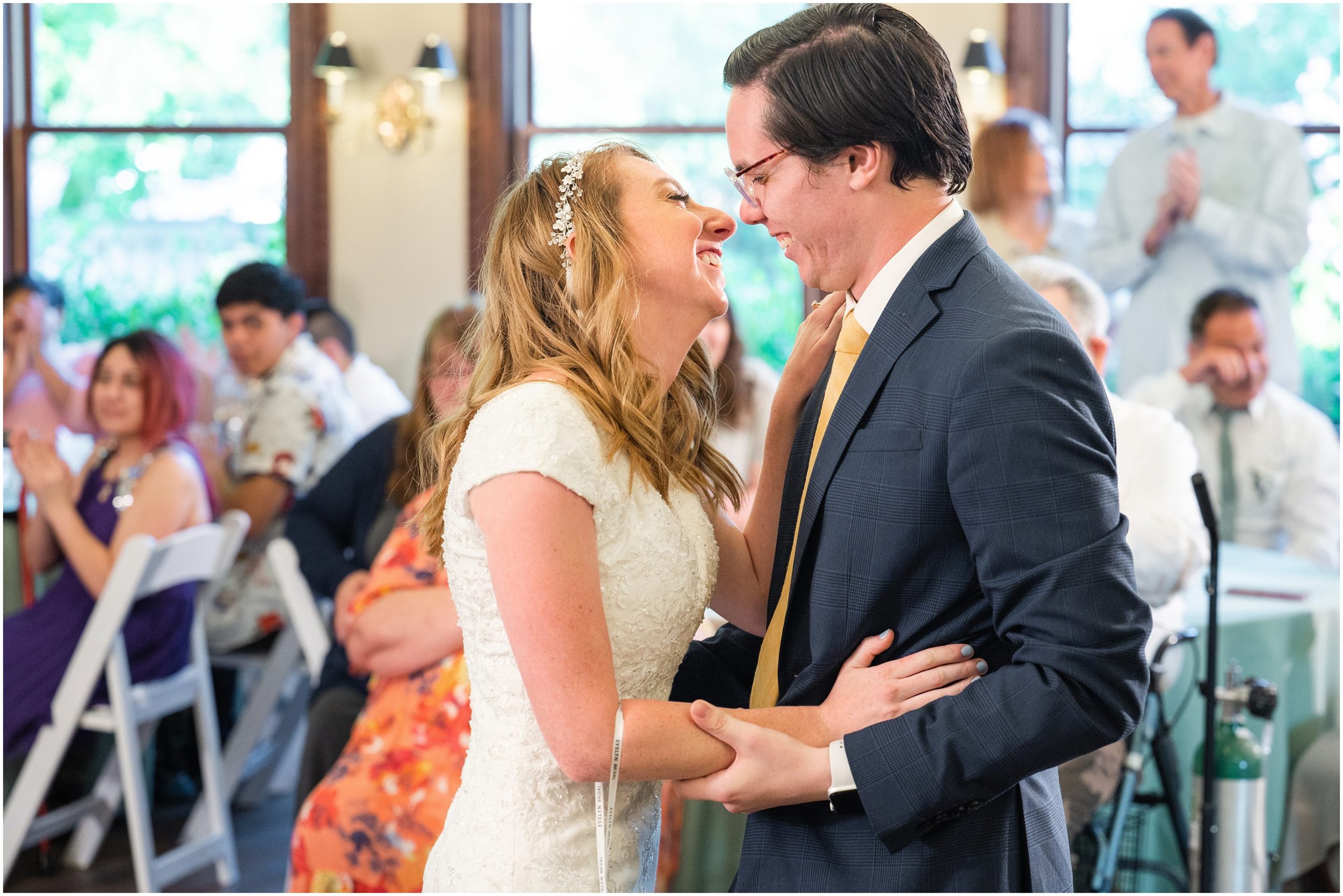 First dance and mother son father daughter dances | Payson Temple and White Willow Wedding | Jessie and Dallin Photography