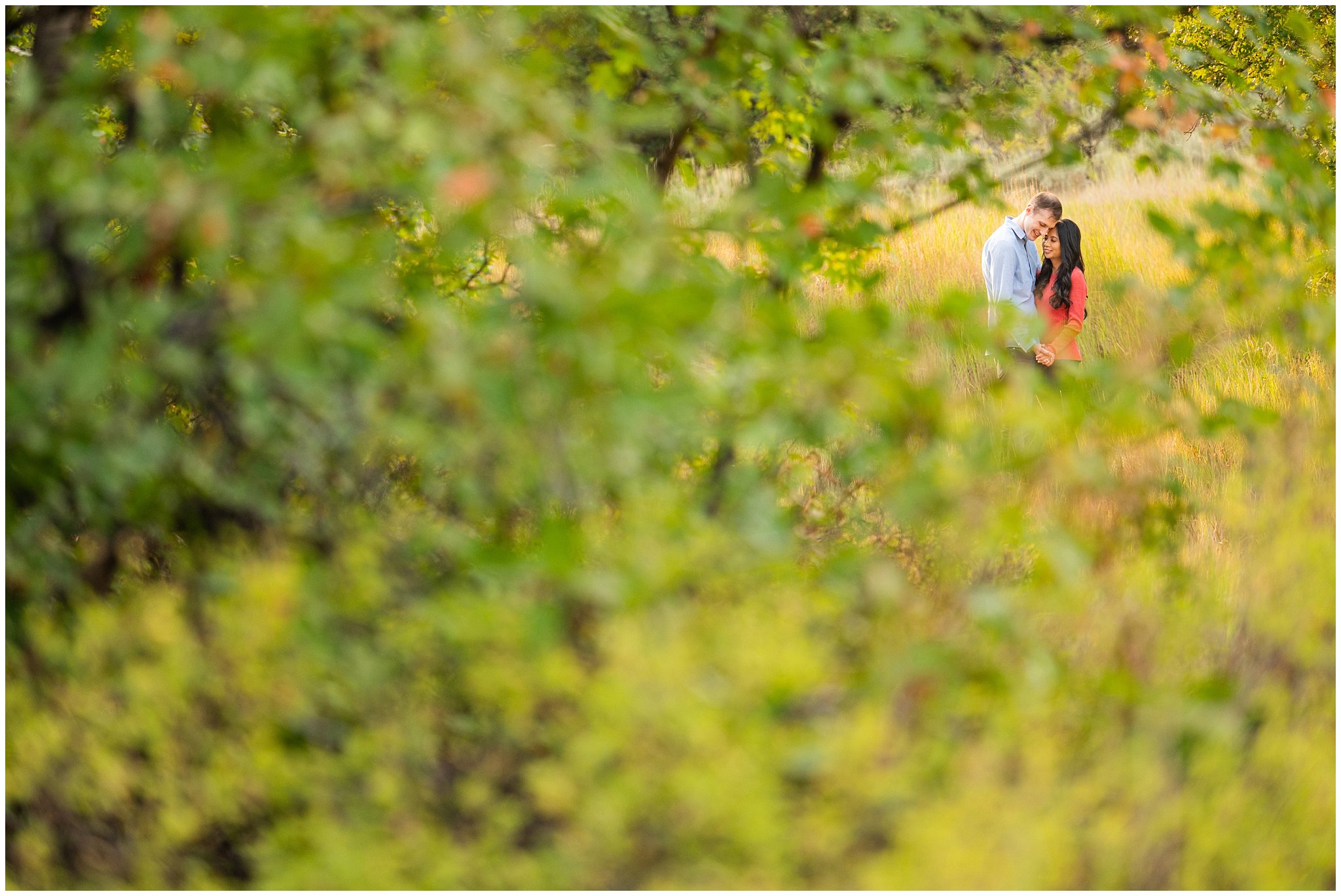 Couple laughing in the mountains | Summer Utah Mountain Engagement | Jessie and Dallin Photography