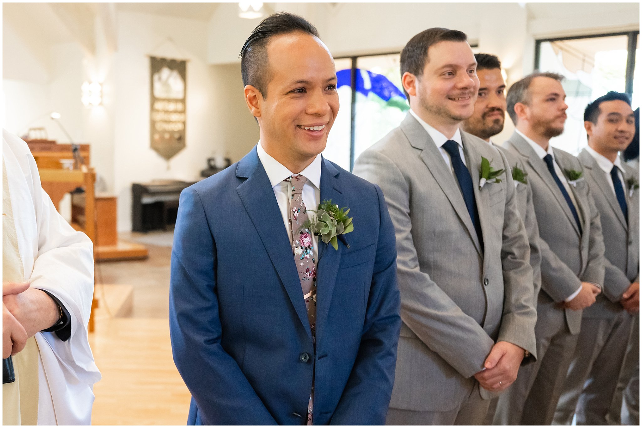 Wedding ceremony in episcopal church | Cactus and Tropicals and Salt Lake Church Wedding | Jessie and Dallin Photography