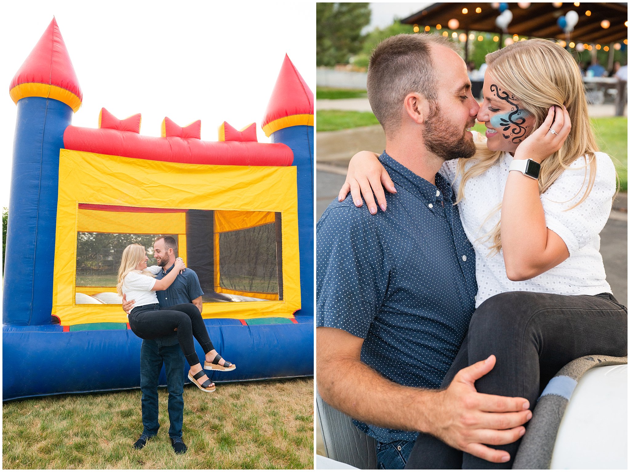 Carnival themed wedding reception outside with activities | Summer Carnival and Oquirrh Mountain Temple Wedding | Jessie and Dallin Photography