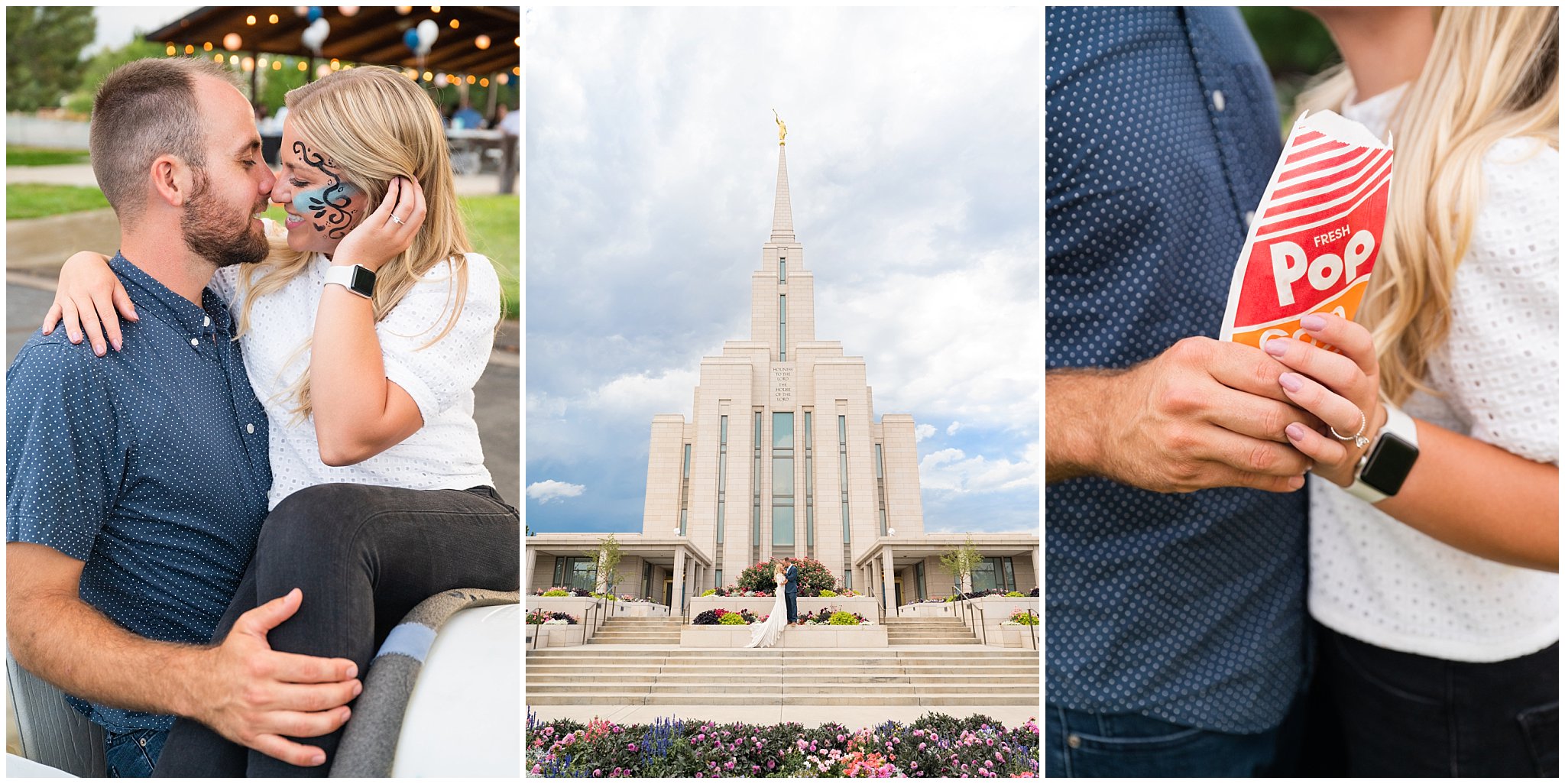 Summer Carnival and Oquirrh Mountain Temple Wedding | Jessie and Dallin Photography