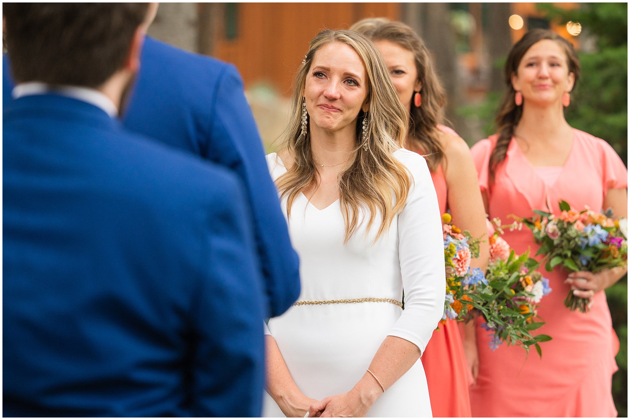 Emotional wedding ceremony in the forest of Montana forest | Mountainside Weddings Kalispell Montana Destination Wedding | Jessie and Dallin Photography