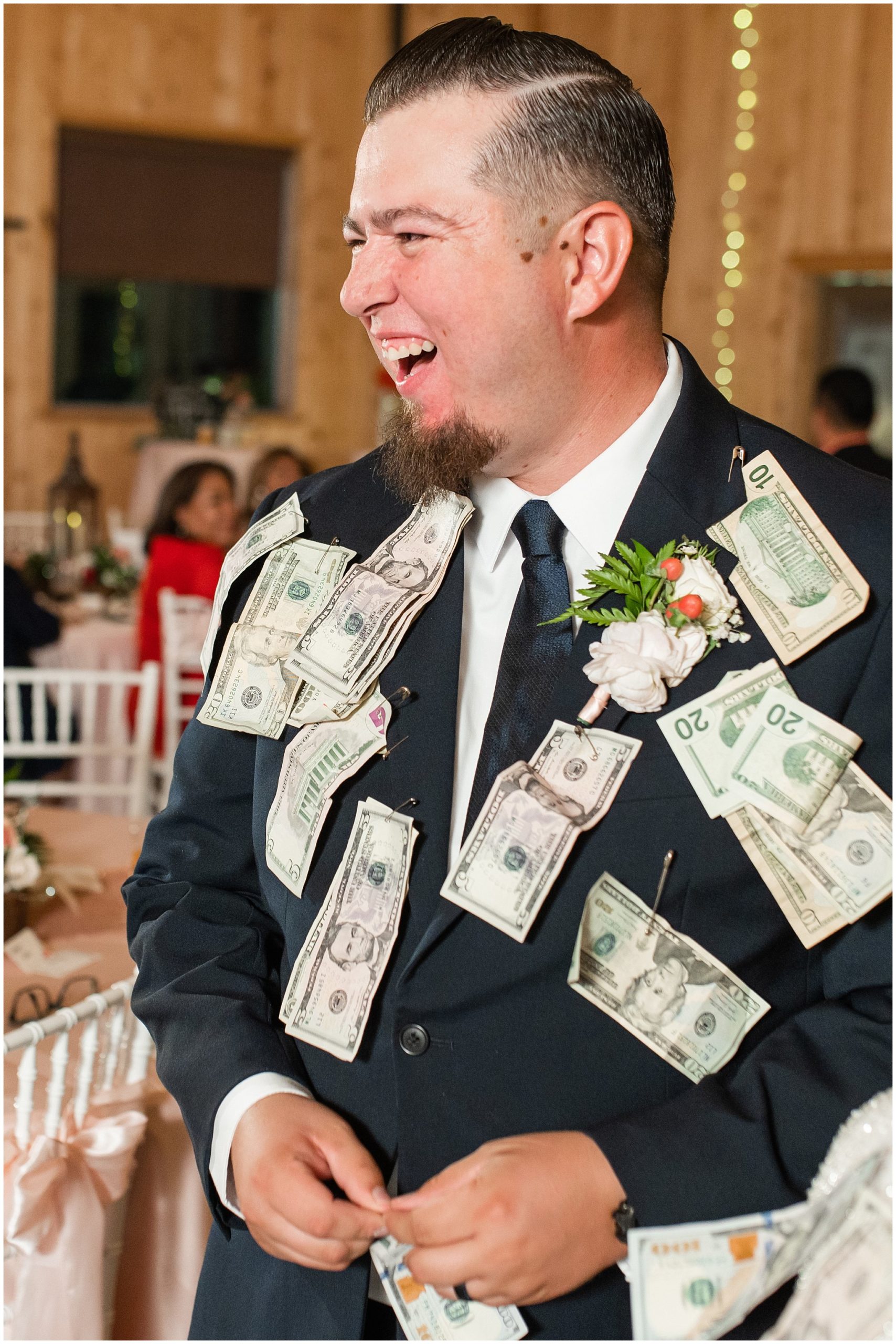 Money dance during wedding | Rustic Mountain Destination Wedding at Oak Hills Utah | Jessie and Dallin Photography