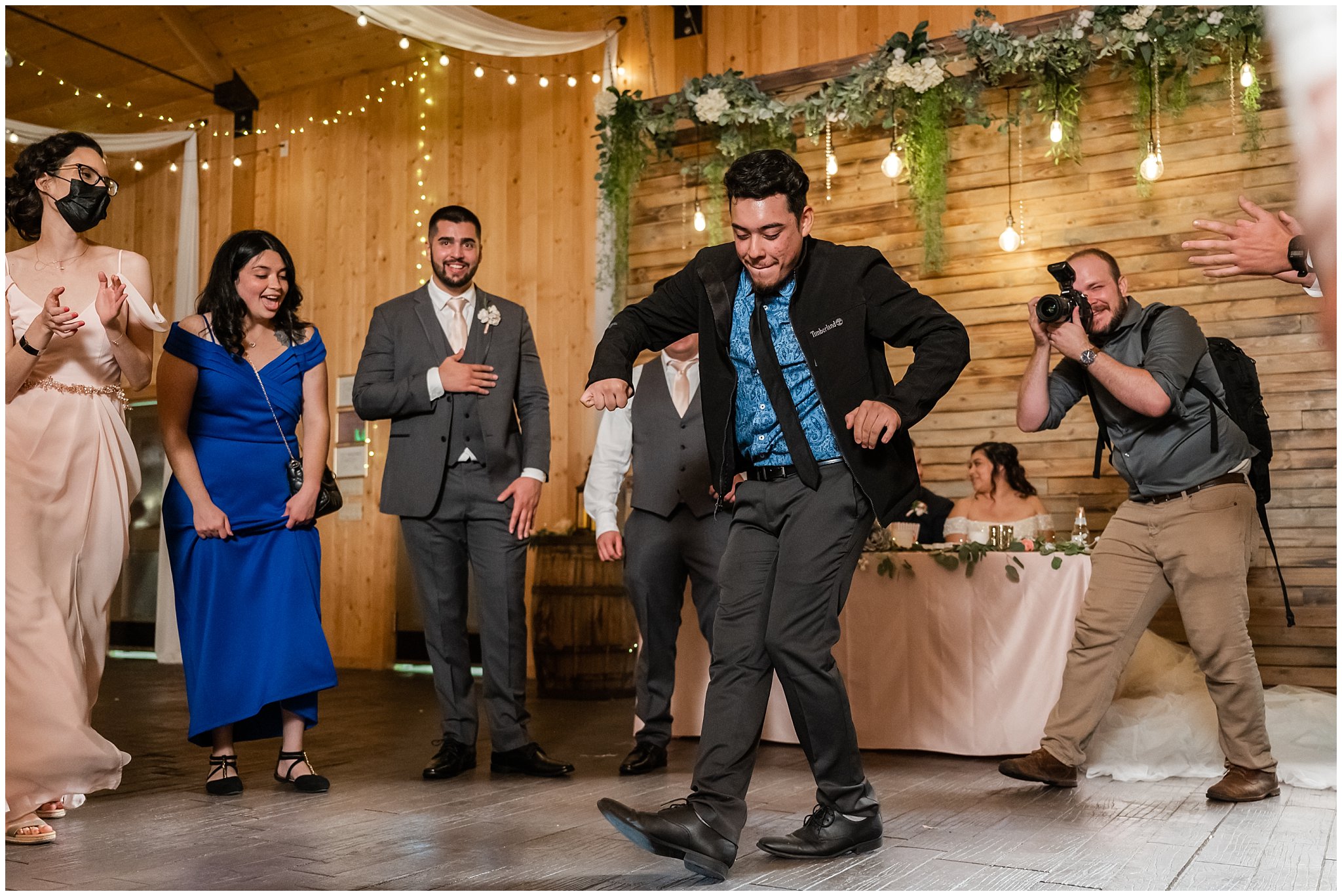 Dancing during wedding | Rustic Mountain Destination Wedding at Oak Hills Utah | Jessie and Dallin Photography