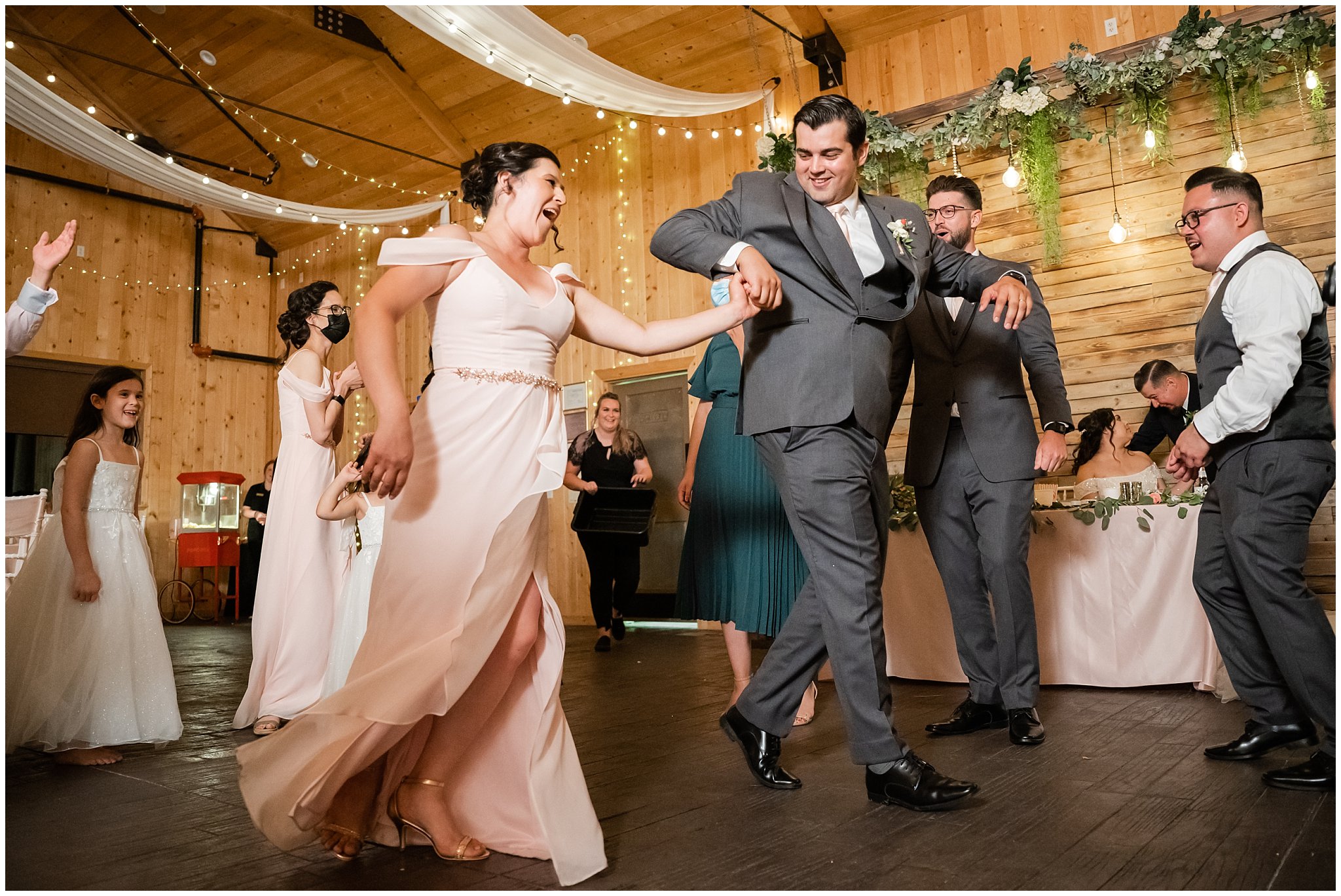 Dancing during wedding | Rustic Mountain Destination Wedding at Oak Hills Utah | Jessie and Dallin Photography