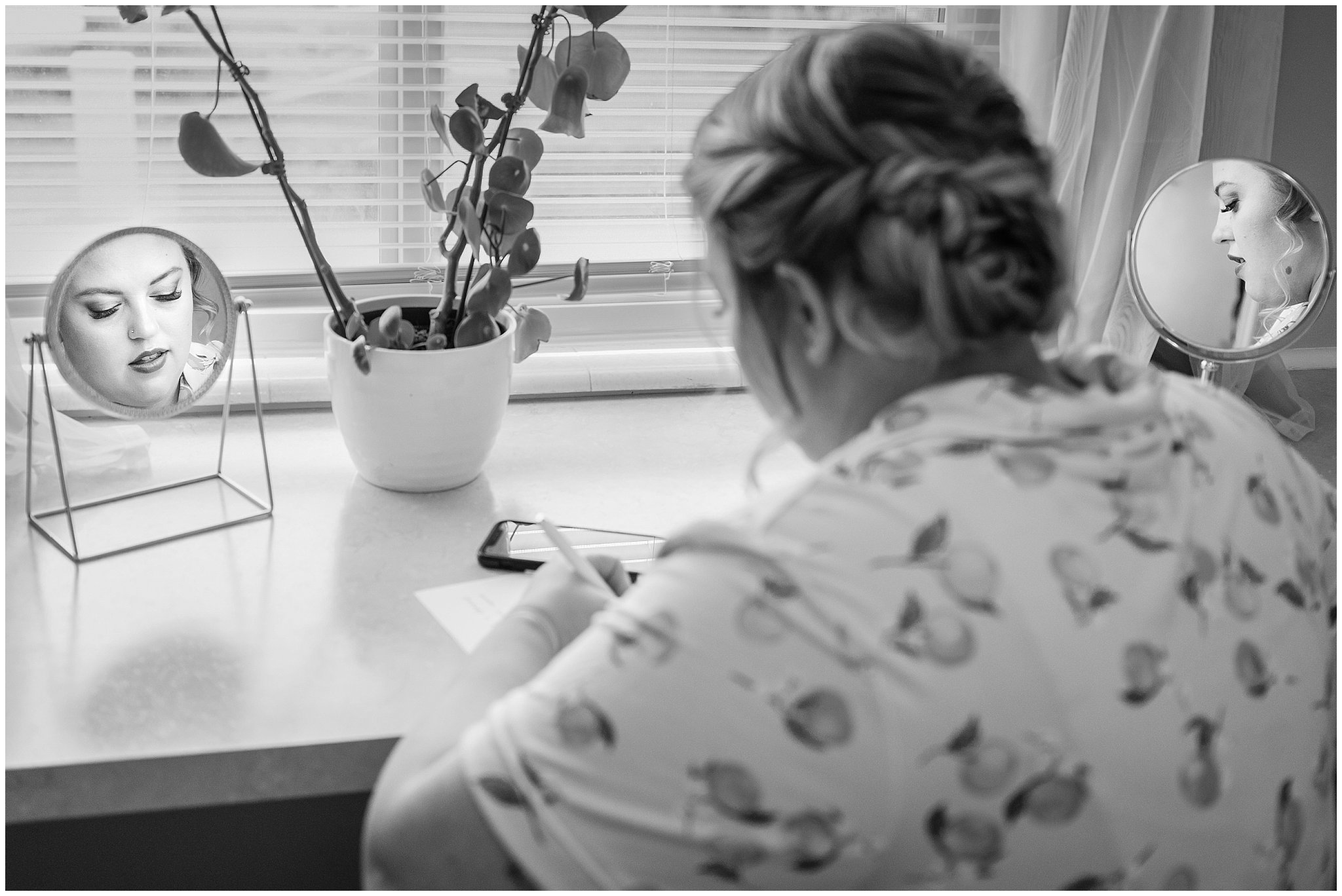 Bride getting ready | Spring Mountain Wedding at Oak Hills Utah