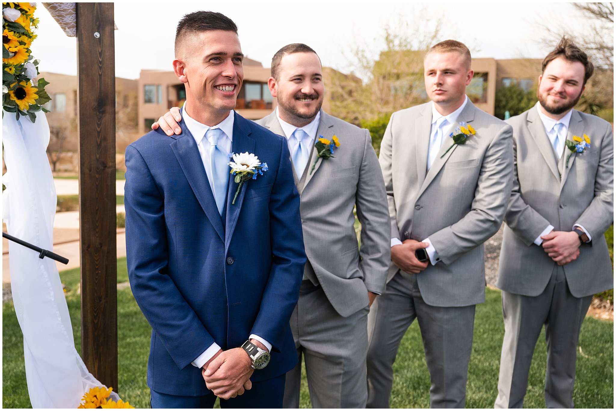 Wedding in the red rocks of southern Utah. Wedding ceremony.