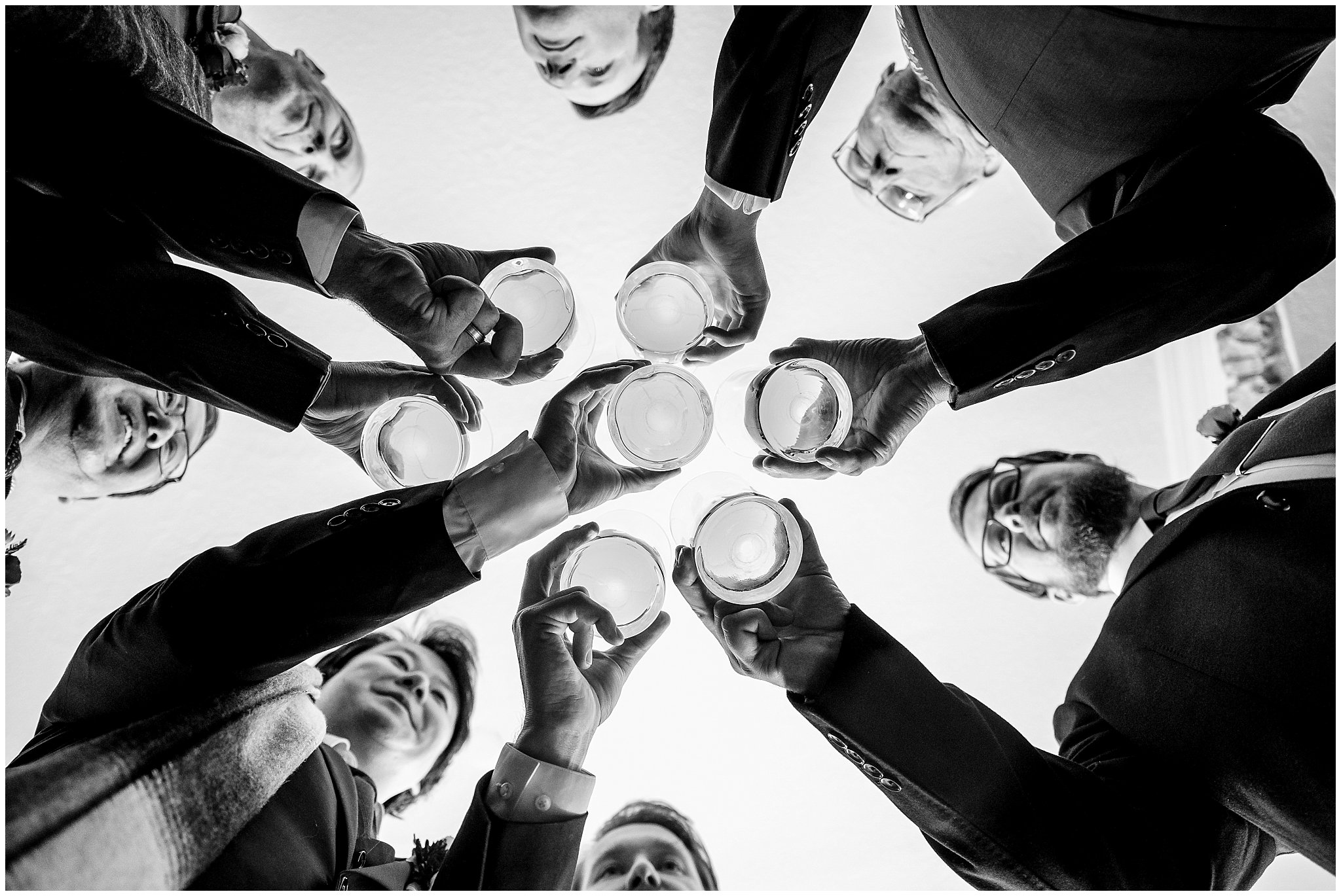 Groom hanging out and toasting and playing video games before the wedding | Snowbasin Resort Winter Wedding | Jessie and Dallin Photography