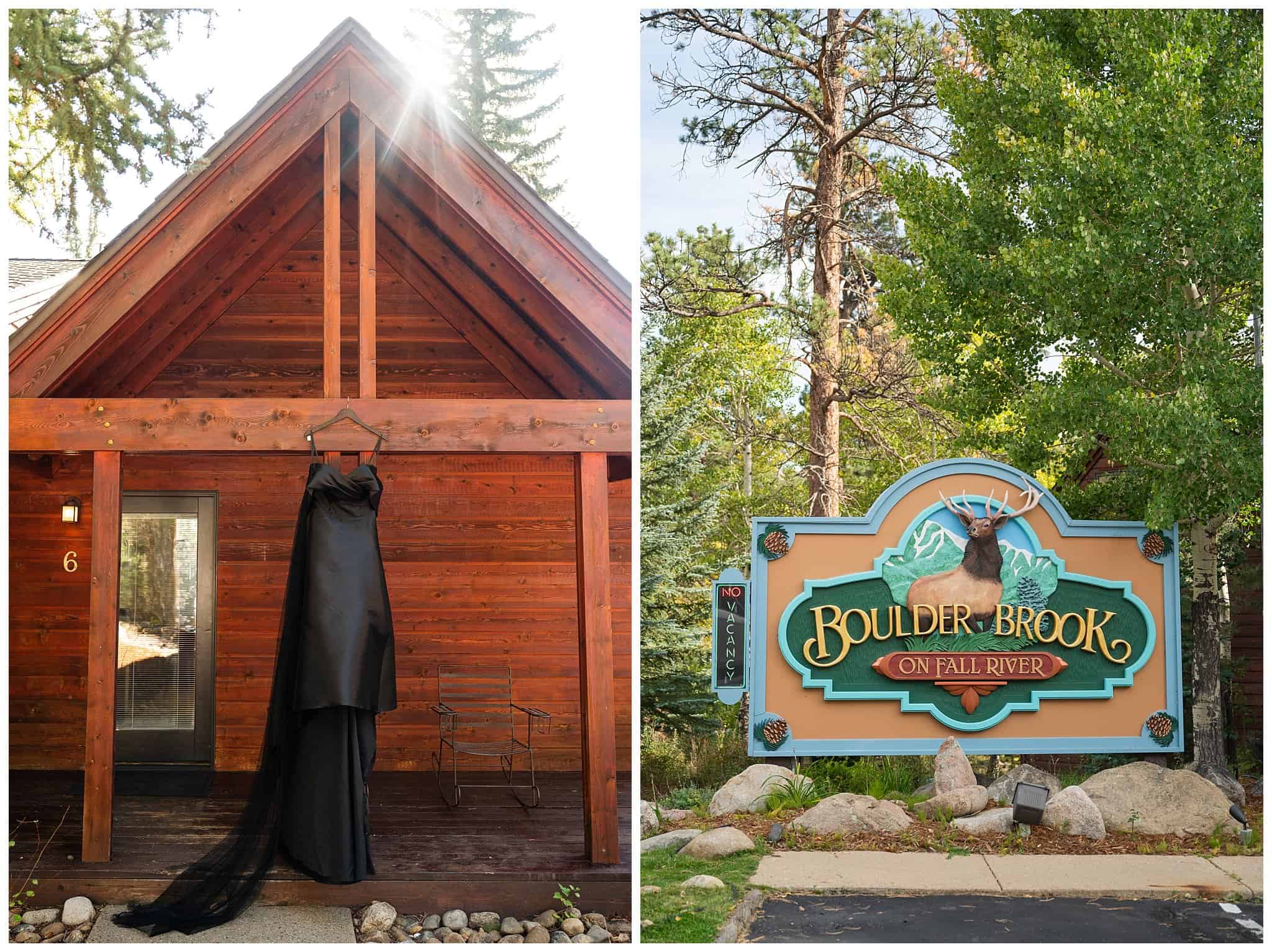 Bride and Groom getting ready at Boulder Brook on Fall River in Estes Park | Fall Rocky Mountain National Park Elopement | Jessie and Dallin Photography