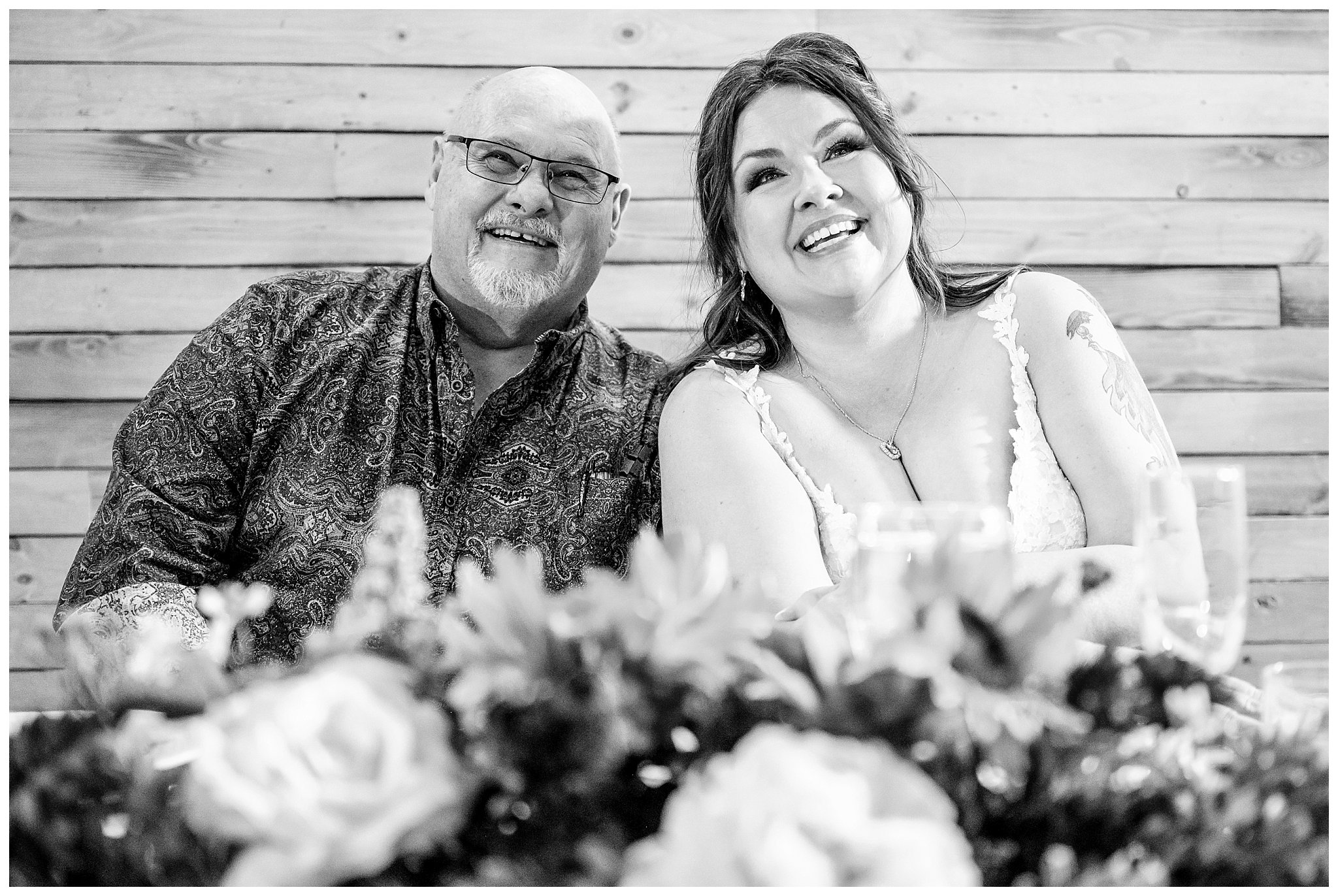 Bride and her dad react and share a moment during dancing | Star Wars Themed Wedding at Oak Hills Utah | Jessie and Dallin Photography