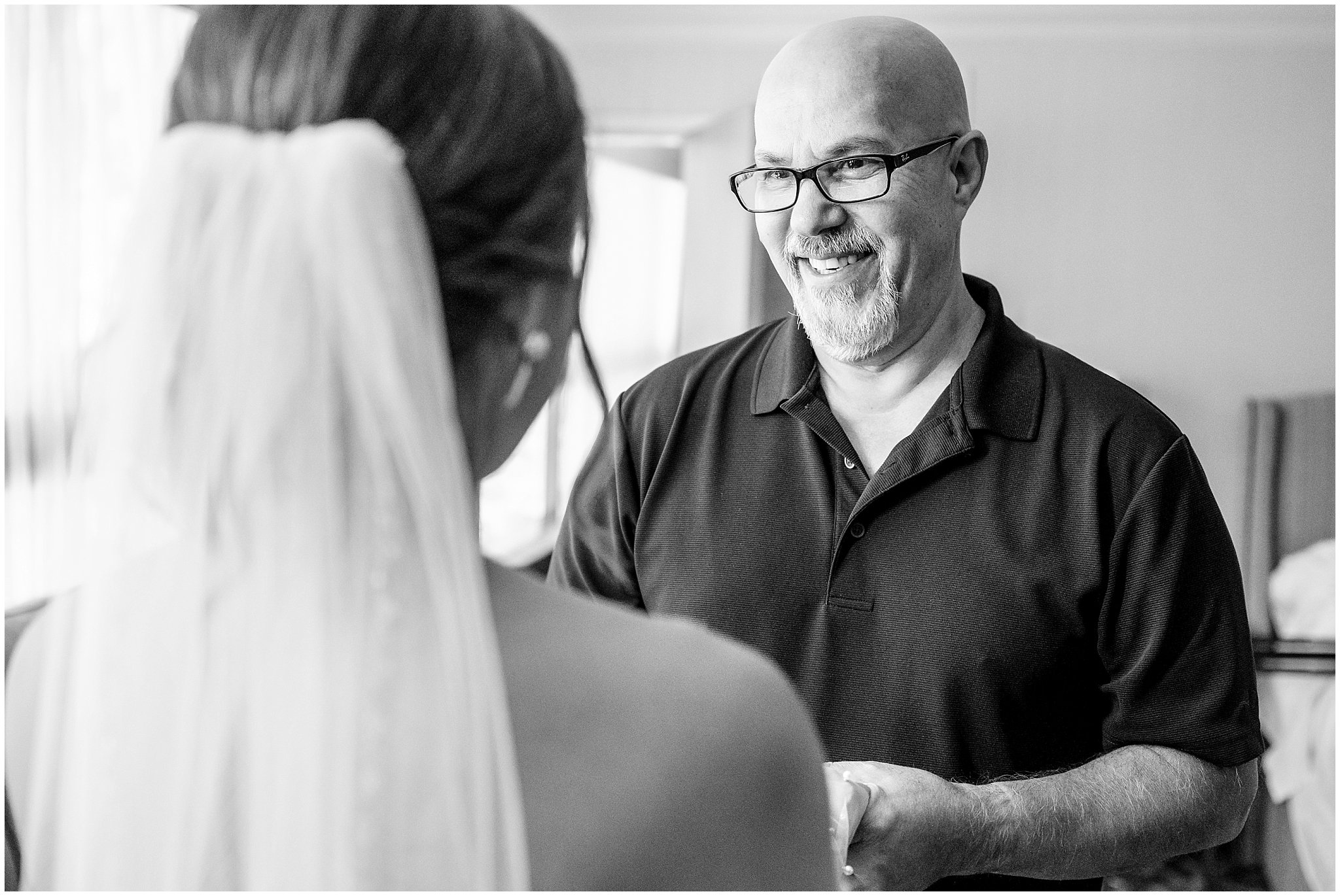 Father Daughter first look at The Cliff Lodge | Snowbird Summit Summer Wedding | Jessie and Dallin Photography